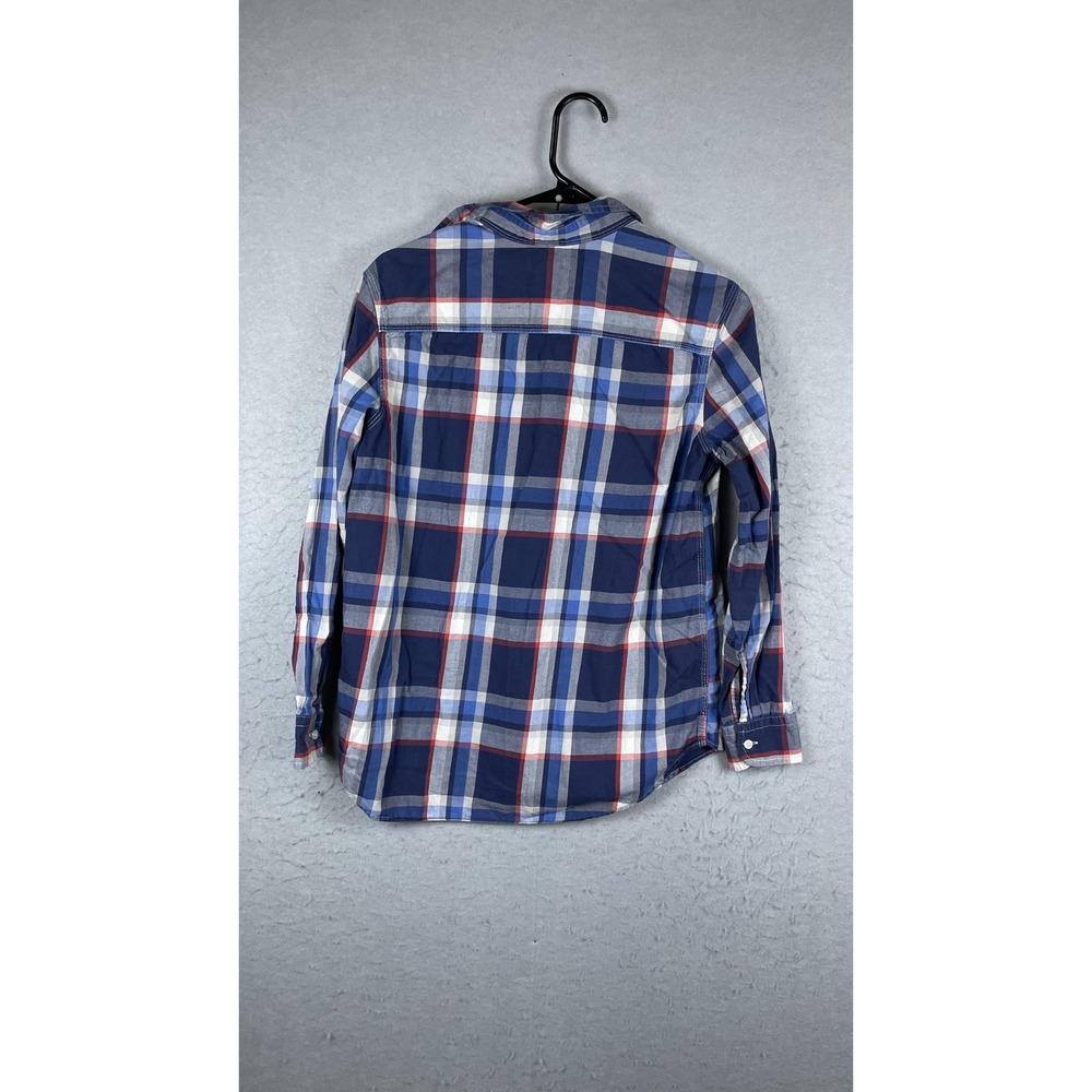Polo Ralph Lauren Shirt Boys Large 14-16 Blue Red Plaid Button Front Long Sleeve - Picture 6 of 7